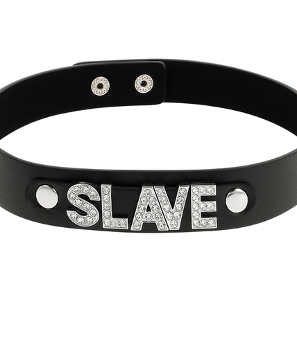 COQUETTE CHIC DESIRE - SLAVE VEGAN LEATHER CHOKER