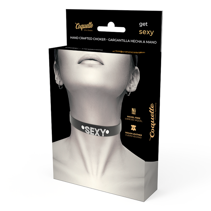 Coquette Chic Desire – Sexy vegan leren choker