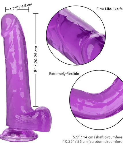 CALEXOTICS - SIZE QUEEN DILDO PURPLE 20.3 CM