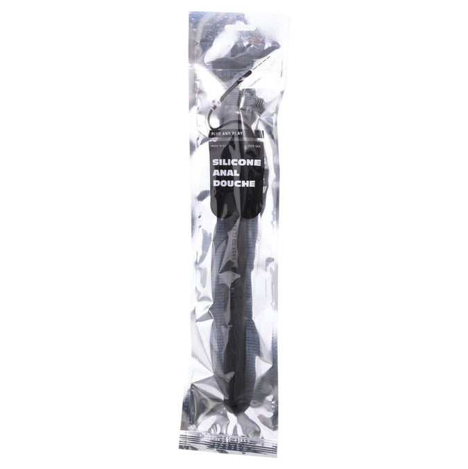 VOLLEDIG ZWART - OPBLAASBARE ANALE DOUCHE SILICONE 27 CM
