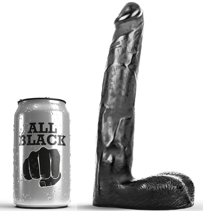 Helemaal Zwart – Realistische Dildo Zwart 21 Cm