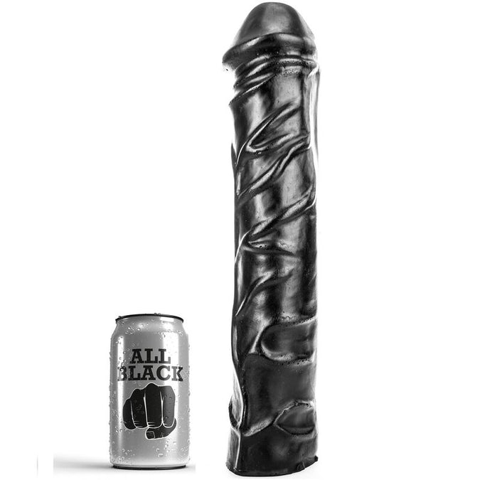 All Black – Giant Zachte Fisting Dildo Zwart 32 Cm