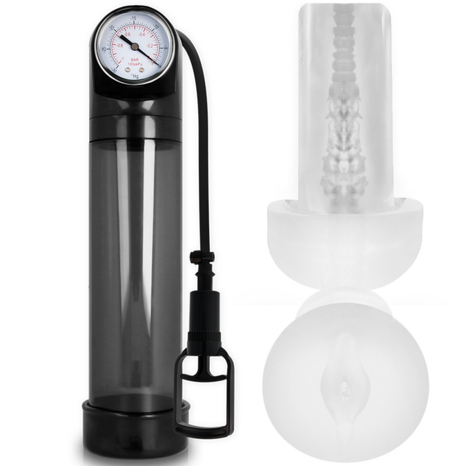 PUMP ADDICTED - RX9 ZWART MET MASTURBATOR