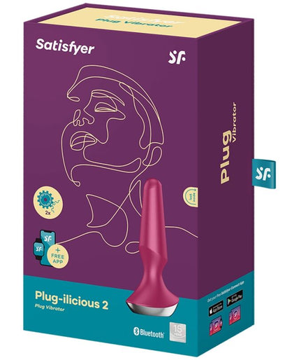 SATISFYER - PLUG ILICIOUS 2 PLUG VIBRATOR BERRY
