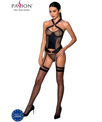 PASSION - AMANDA CORSET ECOLOGICAL LEATHER L/XL