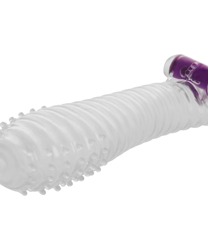 OHMAMA - TEXTURED PENIS SHEATH WITH VIBRATING BULLET
