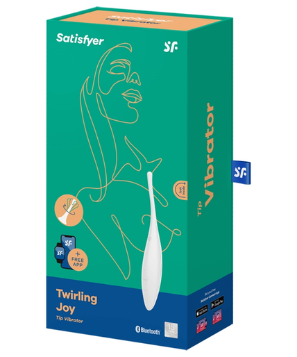 SATISFYER - TWIRLING JOY CLIT TIP VIBRATOR WHITE