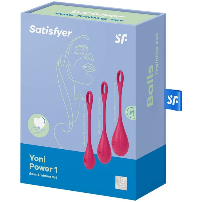 SATISFYER - YONI POWER 1 TRAININGSSET ROOD