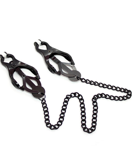 OHMAMA FETISH - JAPANESE NIPPLE Clamps WITH BLACK CHAIN