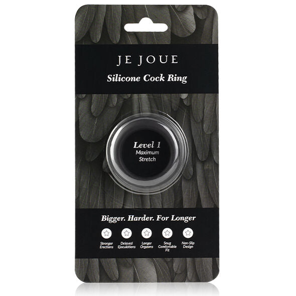 Je Joue – Maximum Stretch Silicone Cock Ring – Black