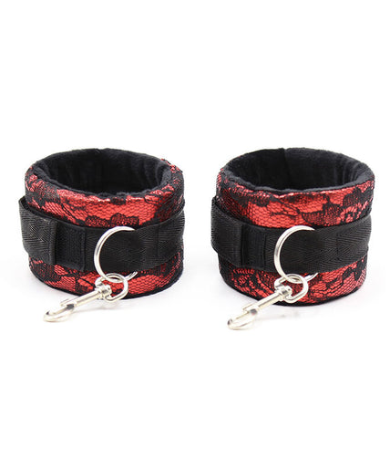 OHMAMA FETISH - VELVET HANDCUFFS WITH NYLON TAPE