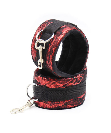 OHMAMA FETISH - VELVET HANDCUFFS WITH NYLON TAPE