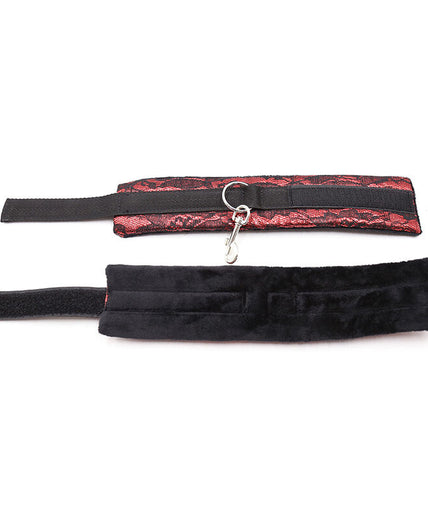OHMAMA FETISH - VELVET HANDCUFFS WITH NYLON TAPE