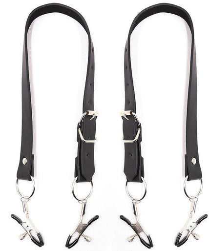 OHMAMA FETISH - CLITORIS CLAMPS WITH LEG STRAPS