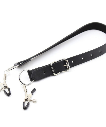 OHMAMA FETISH - CLITORIS CLAMPS WITH LEG STRAPS