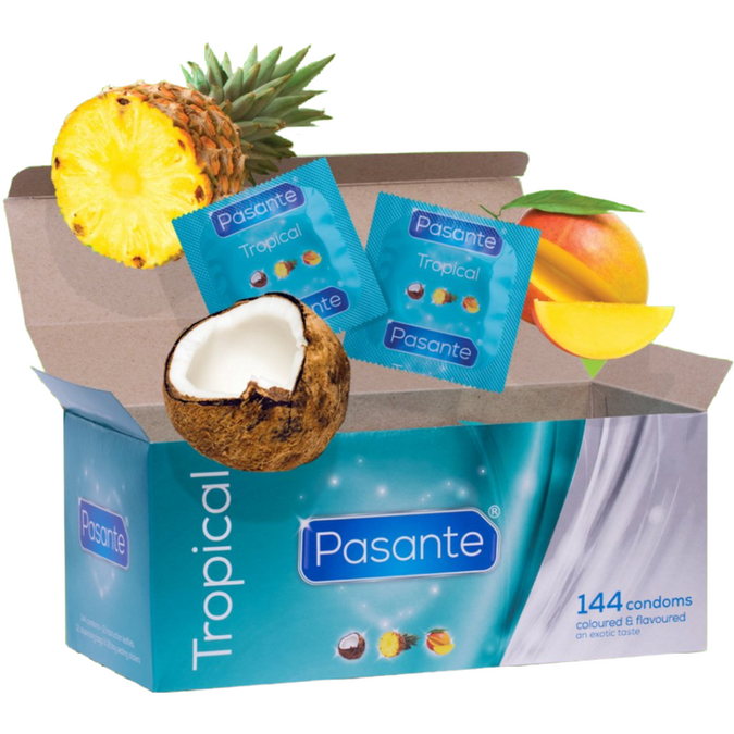 PASANTE - CONDOMS TROPISCHE SMAKEN 144 STUKS