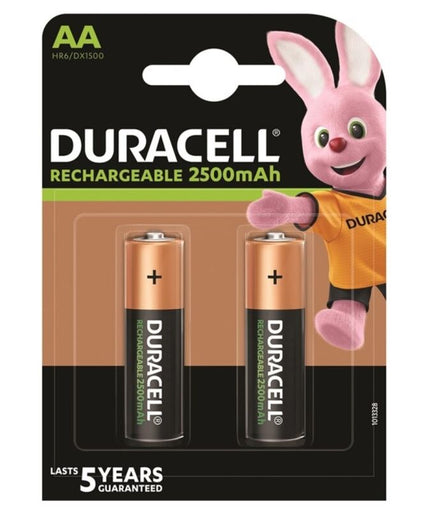 DURACELL - OPLAADBARE BATTERIJ HR6 AA 2500mAh 2 STUKS