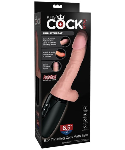 KING COCK - PLUS TRIPLE THREAT LIGHT SKIN TONE