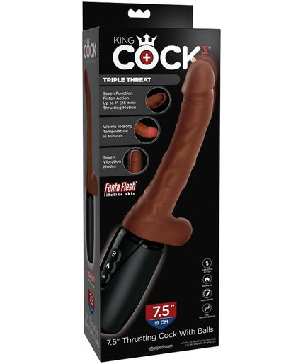 KING COCK - PLUS TRIPLE THREAT BROWN SKIN TONE