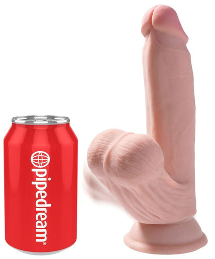 KING COCK - PLUS 3D DILDO SWINGING BALLS 15.2 CM LIGHT SKIN