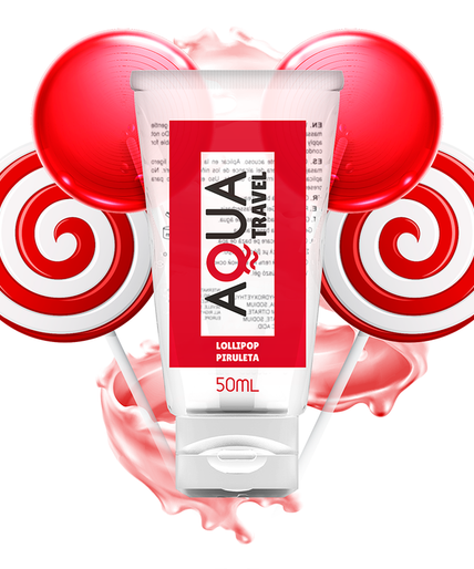 AQUA TRAVEL - GLIJMIDDEL OP WATERBASIS MET LOLLIPOP SMAAK - 50 ML