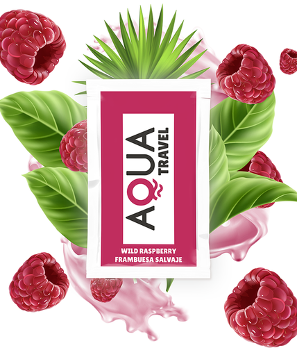 AQUA TRAVEL - GLIJMIDDEL OP WATERBASIS MET WILDE FRAMBOZENSMAAK 6 ML