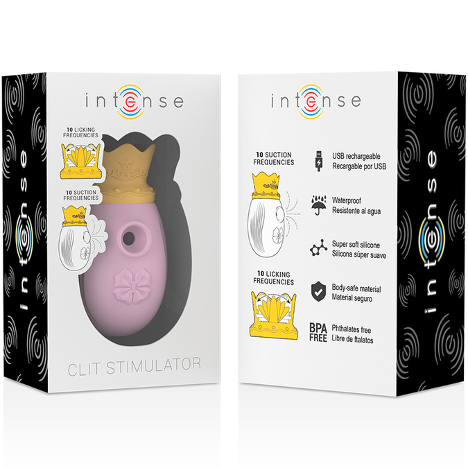 Intense – Clitorisstimulator met 10 zuig- en likmodi – Roze