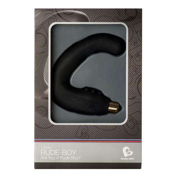ROCKS-OFF - RUDE-BOY MALE G-SPOT MASSAGER 7 V ZWART
