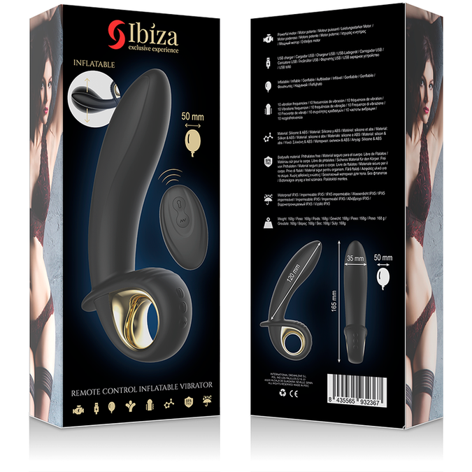 Ibiza – Powerful Inflatable Anal/vaginal Vibrator Remote Control