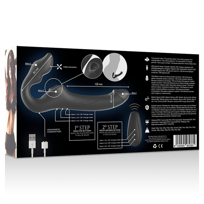 IBIZA - AFSTANDSBEDIENDE STRAALVIBRATOR 3 MOTOREN 1000 COMBINATIES.
