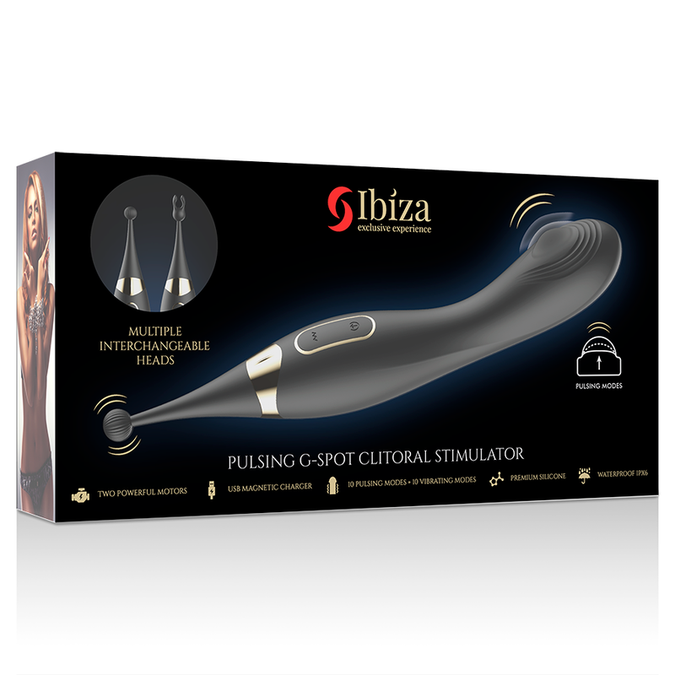 Ibiza – Interchangeable Clitoral Stimulator And Pulsation G Spot Vibrator