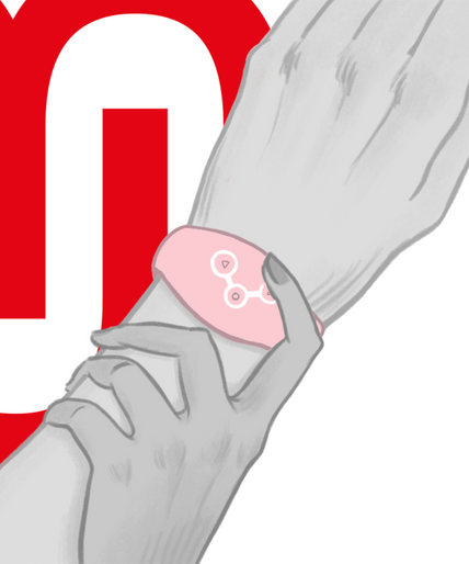 WATCHME - WIRELESS TECHNOLOGY WATCH SOFT PINK