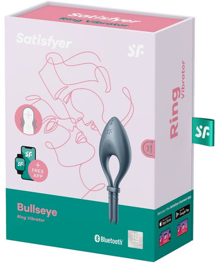 SATISFYER - BULLSEYE RING VIBRATOR APP GREY