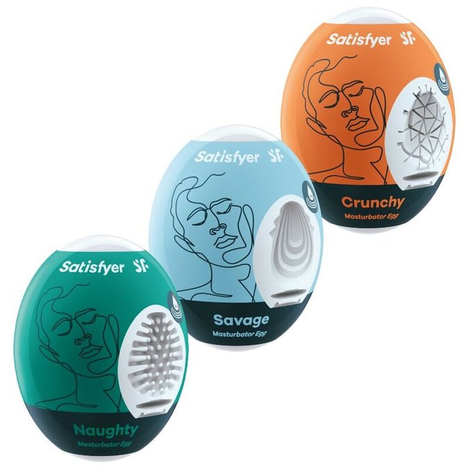 Satisfyer – 3 Masturbatoreier Naughty, Savage & Crunchy