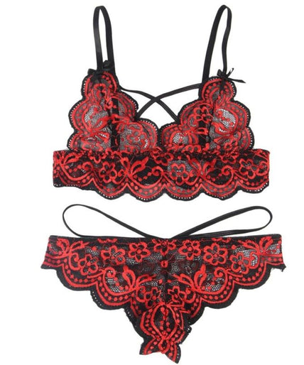 SUBBLIME - TWEE DELIGE SET KANTEN TOP EN SLIP L/XL