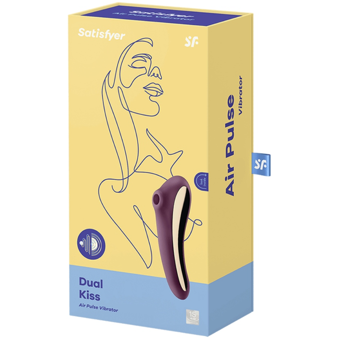 Satisfyer – Dual Kiss Air Pulse Vibrator Weinrot