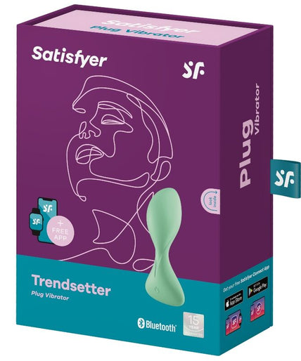 SATISFYER - TRENDSETTER VIBRATING PLUG APP GREEN