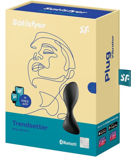 SATISFYER - TRENDSETTER VIBRATING PLUG APP BLACK