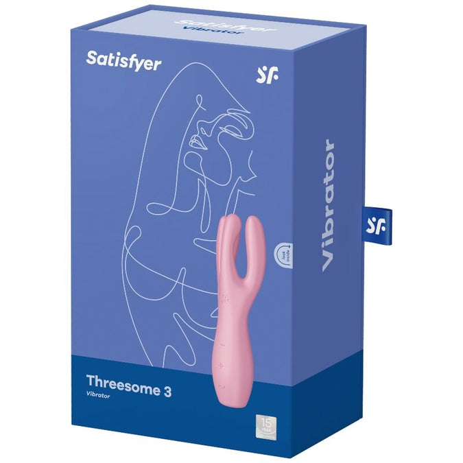 SATISFYER - THREESOME 3 VIBRATOR ROZE