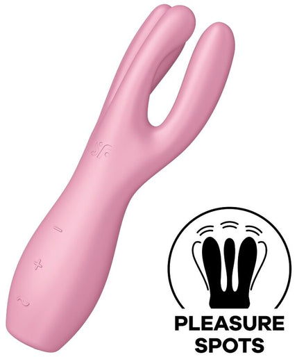 SATISFYER - THREESOME 3 VIBRATOR PINK