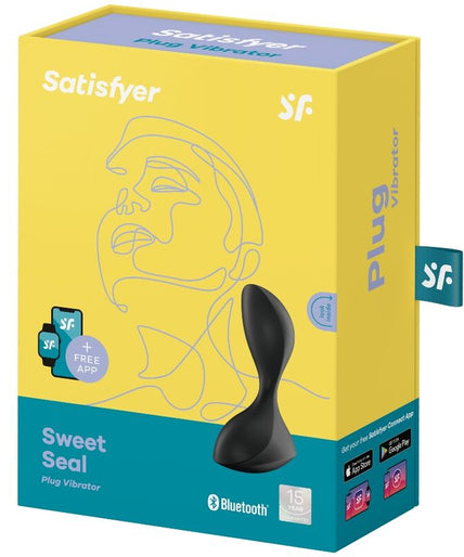 SATISFYER - SWEET SEAL VIBRATING PLUG APP BLACK