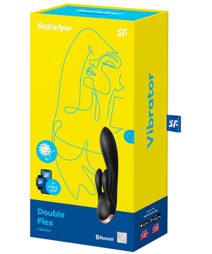 SATISFYER - DOUBLE FLEX VIBRATOR APP BLACK