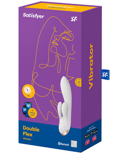 SATISFYER - DOUBLE FLEX VIBRATOR APP WHITE