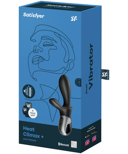 SATISFYER - HEAT CLIMAX+ ANAL VIBRATOR APP BLACK