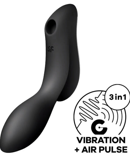 Satisfyer – Curvy Trinity 2 Air Pulse Vibrator Zwart