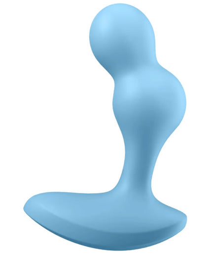 SATISFYER - DEEP DIVER VIBRATING PLUG APP BLUE
