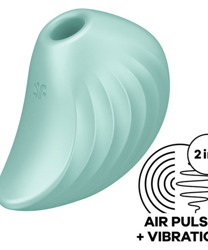 SATISFYER - PEARL DIVER AIR PULSE STIMULATOR & VIBRATOR GREEN