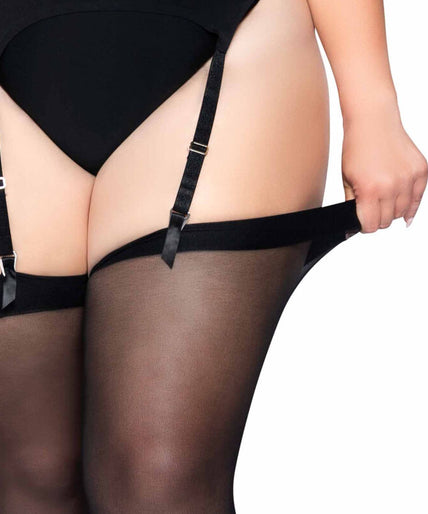 LEG AVENUE - ZWARTE PANTY PLUS