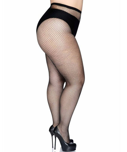 LEG AVENUE - PANTY MET NETPATROON PLUS SIZE