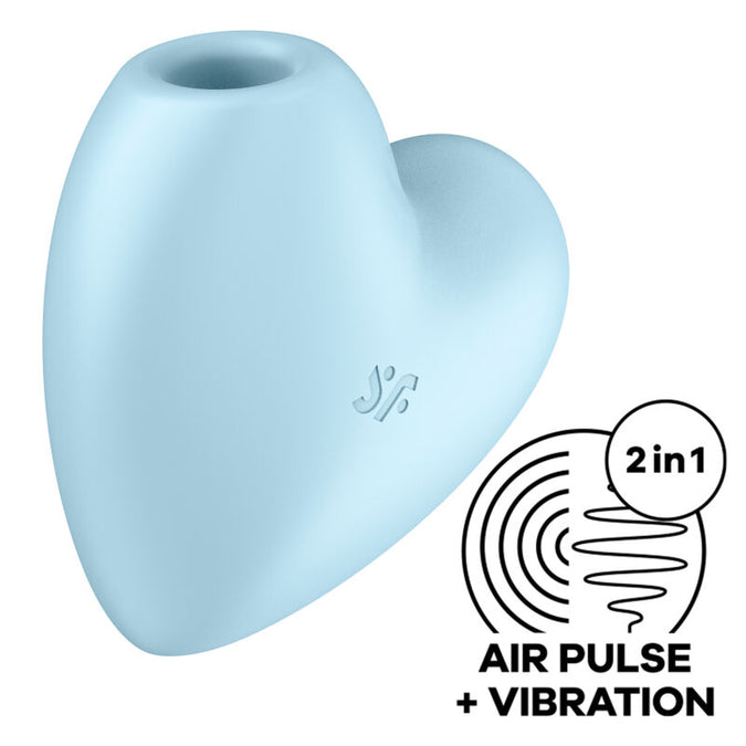 Satisfyer – Cutie Heart Air Pulse Stimulator & Vibrator Blue